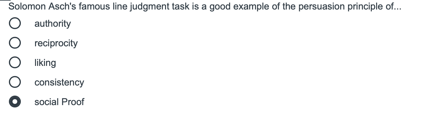 Solomon Asch's famous line judgment task is a