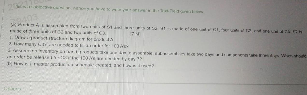 please help with solutions This is a subjective