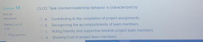 Ochoa 118 CLO3 Task oriented leadership behavior