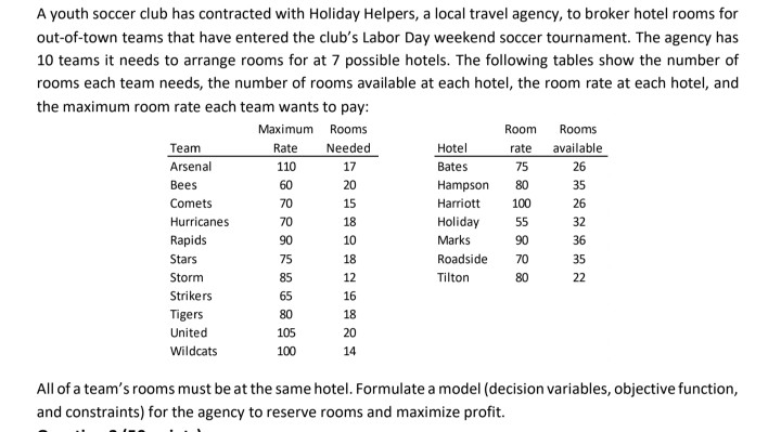 Formulate, donot solve. Agency has to maximize