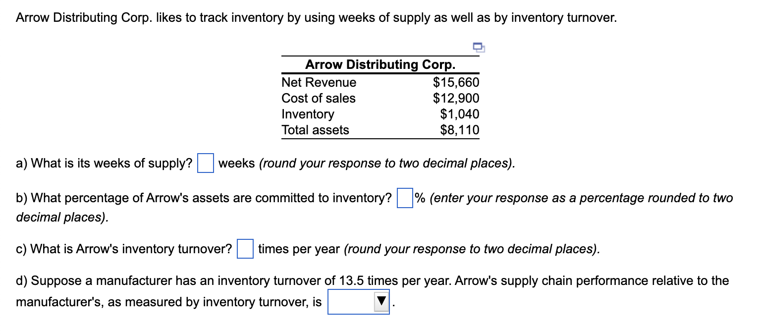 Arrow Distributing Corp. likes to track inventory