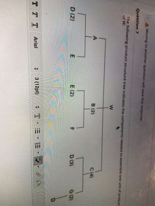 Moving to another question will save this