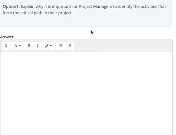 Option1: Explain why it is important for Project