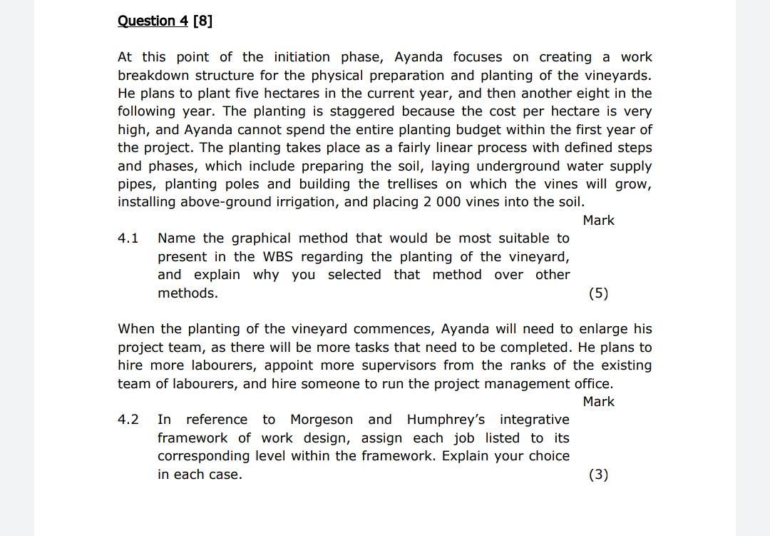 THE QUESTIONS ARE BASED ON THE CASE STUDY Ayanda