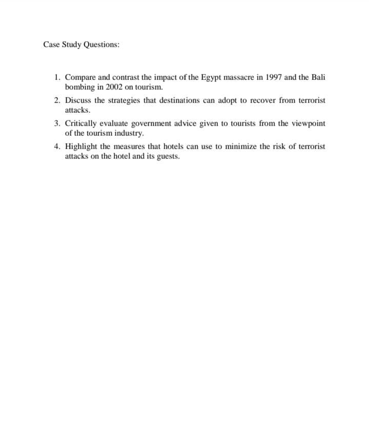 Case Study Questions: 1. Compare and contrast the