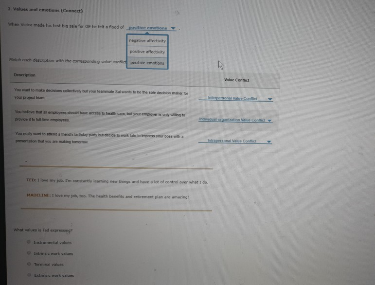 2. Values and emotions (Connect) When Victor made