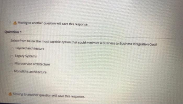 Moving to another question will save this