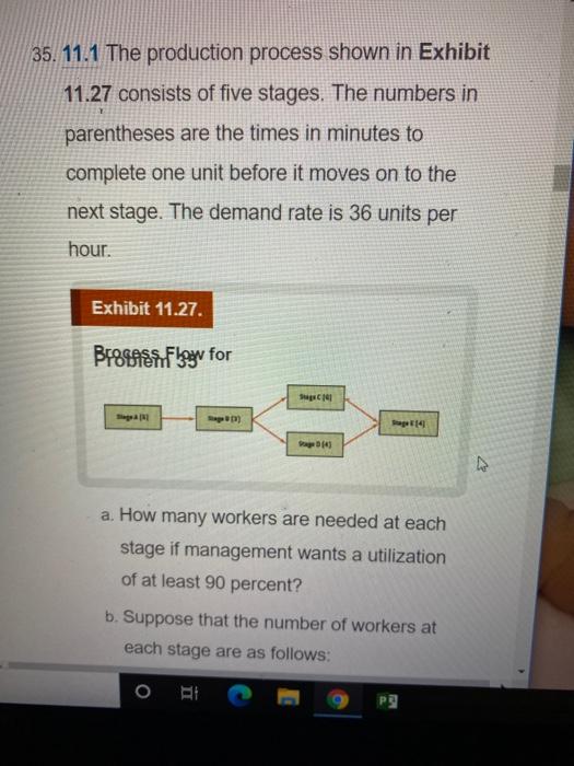 35. 11.1 The production process shown in Exhibit