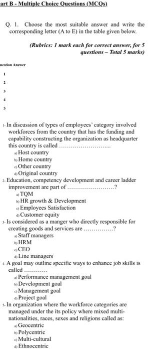 plz I want thi solution art B - Multiple Choice