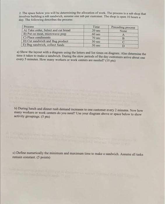 20 sec 2. The space below you will be determining