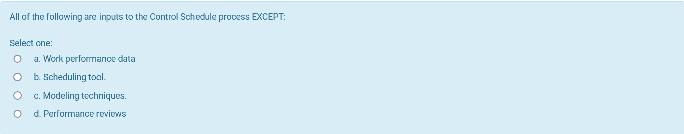 All of the following are inputs to the Control