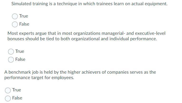 Simulated training is a technique in which