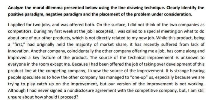 solve it quickly please Analyze the moral dilemma