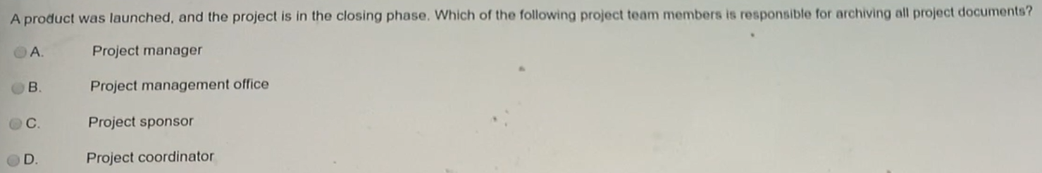 A project has come to a close, and the project