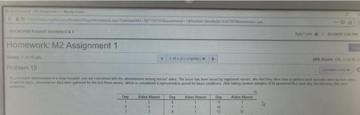 Homework: M2 Assignment 1 Scots 10.com HW Score: