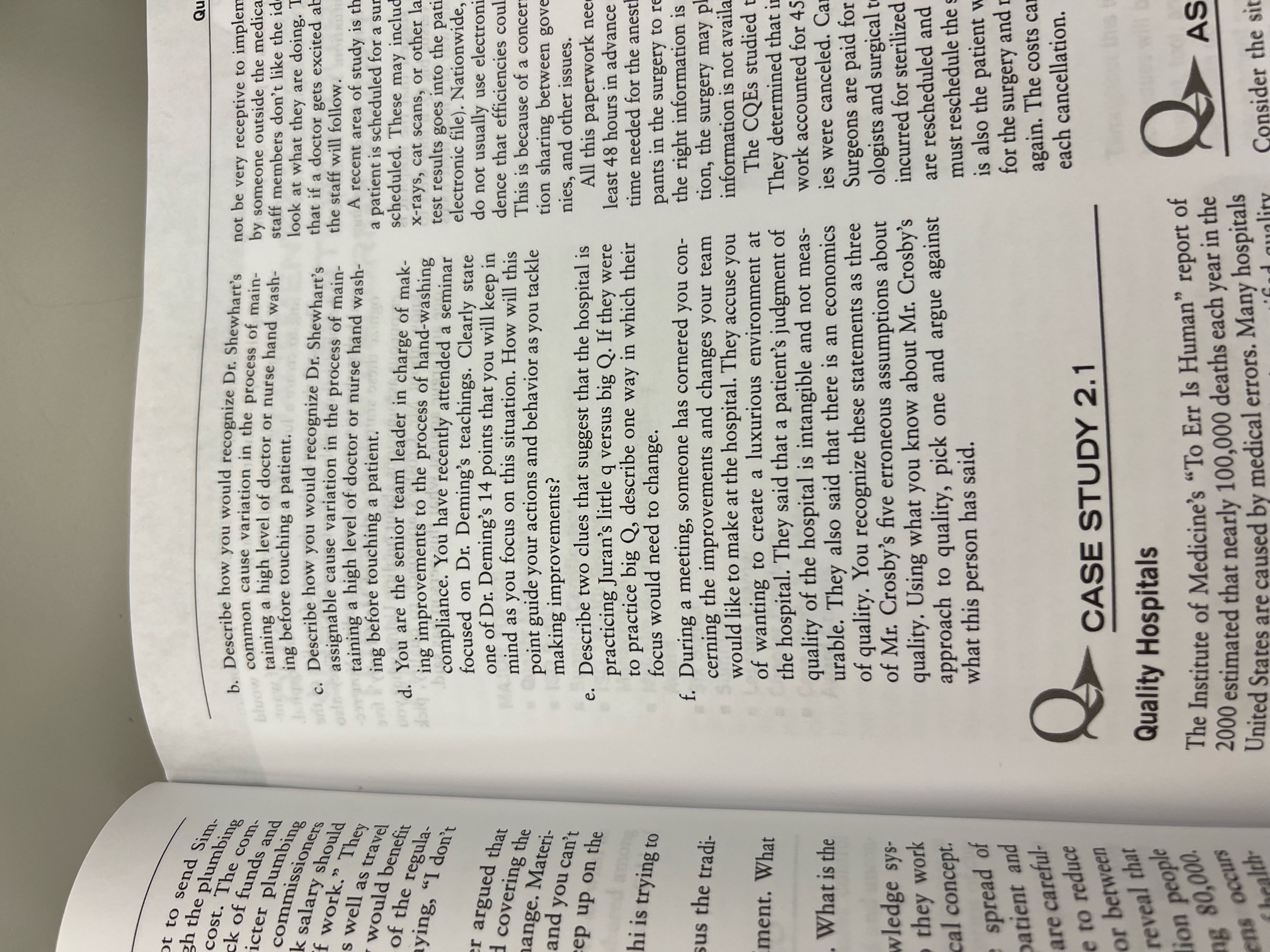 Question 18 Parts A-F 14. Describe Dr. Taguchi's