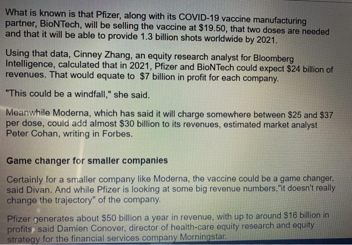 Part 2 - Case Study Questions Some companies will