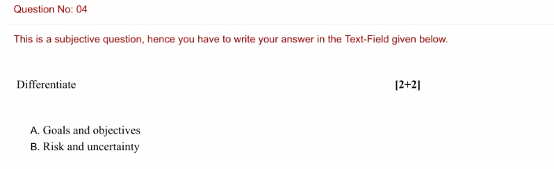 Question No: 04 This is a subjective question,