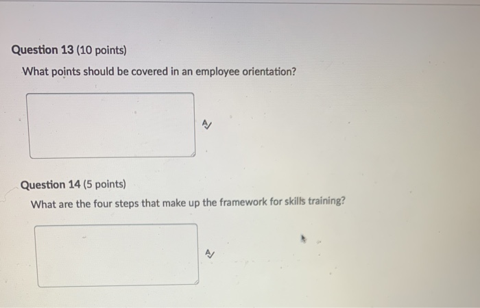 Question 13 (10 points) What points should be