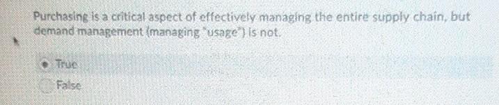 Purchasing is a critical aspect of effectively