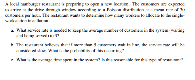 please show your work A local hamburger