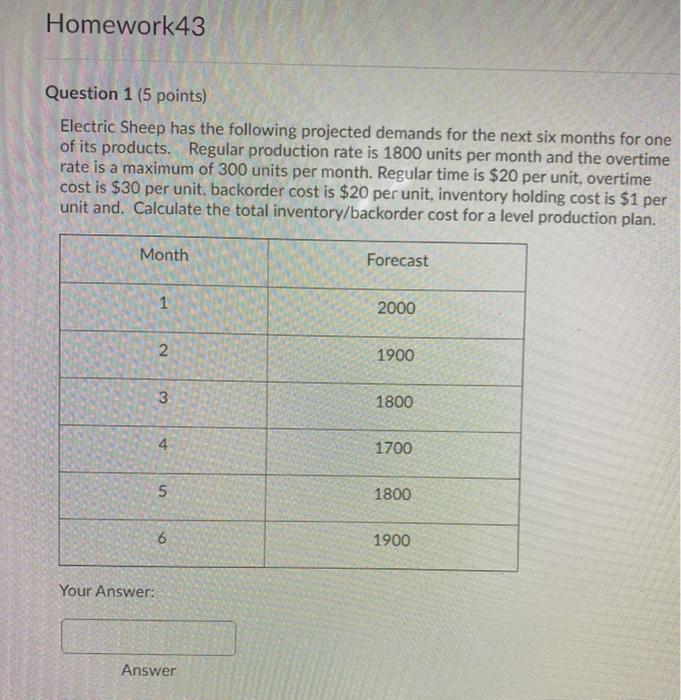 Homework43 Question 1 (5 points) Electric Sheep