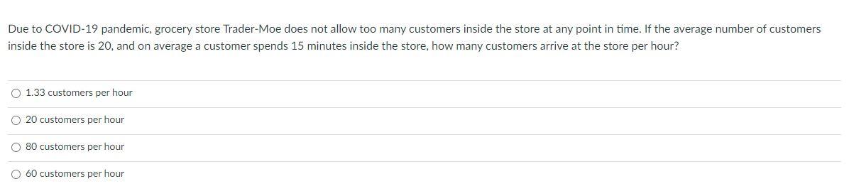 Due to COVID-19 pandemic, grocery store