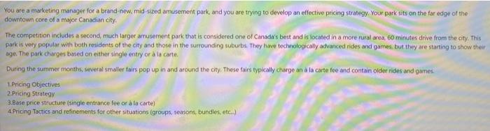 You are a marketing manager for a brand new. mis