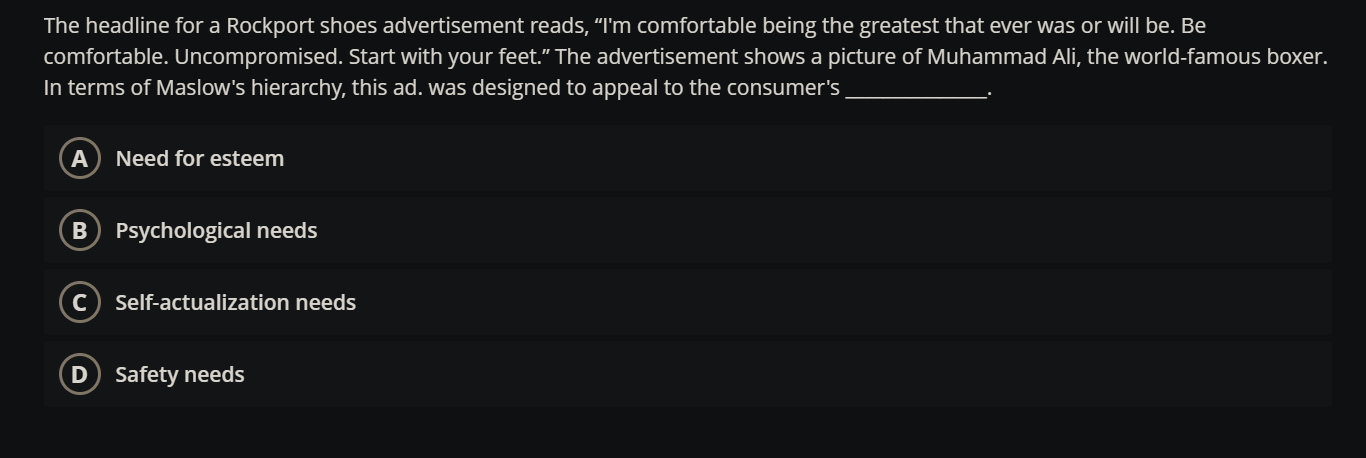 The headline for a Rockport shoes advertisement