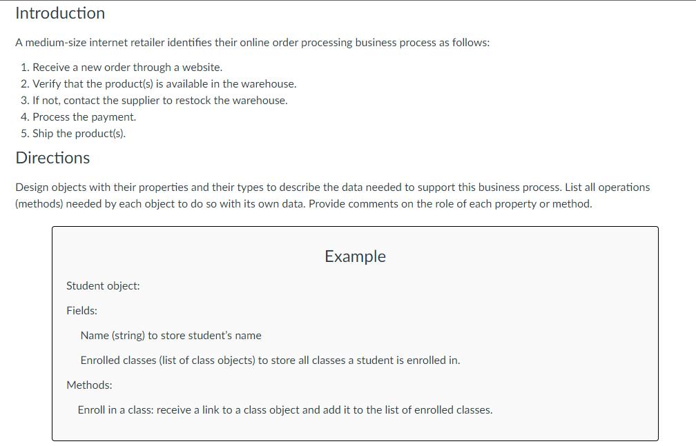 Introduction A medium-size internet retailer