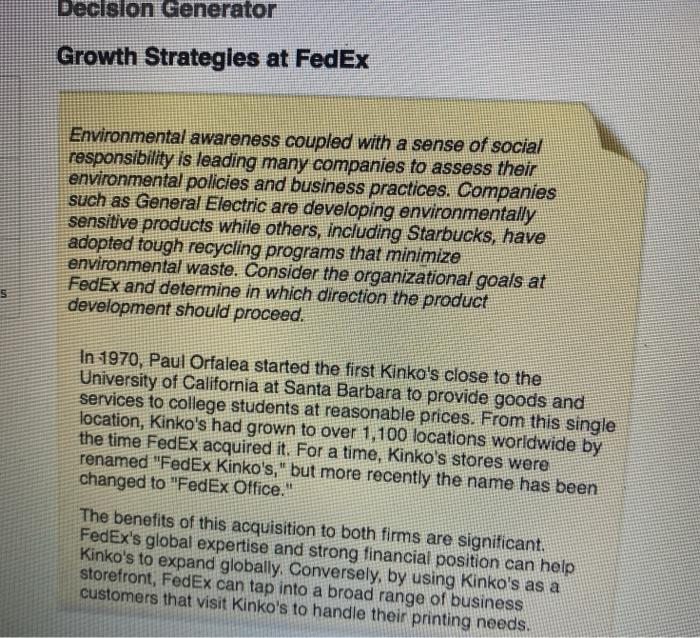 (marketing) 1) 2) Decision Generator Growth