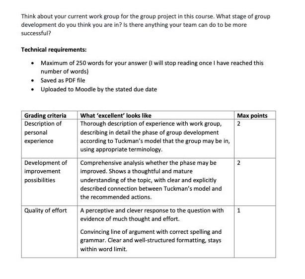 Adjourning stage Think about your current work