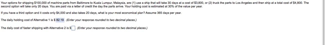 Your options for shipping $100,000 of machine