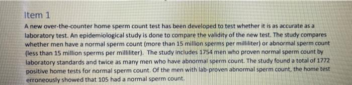 QUESTION 14 Using the completed table from ITEM 1