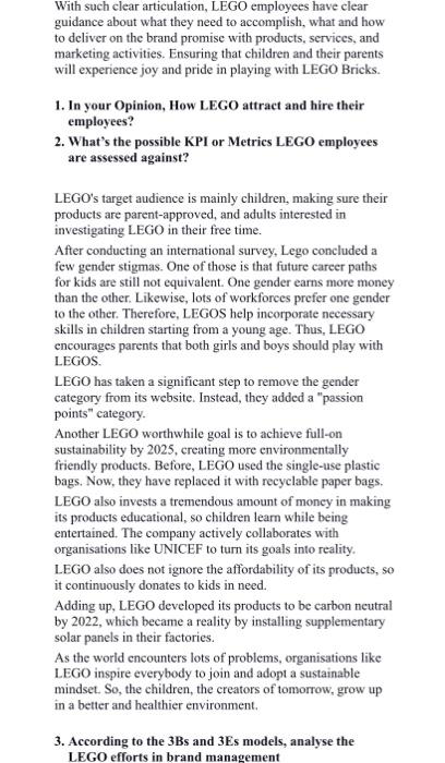 With such clear articulation, LEGO employees have