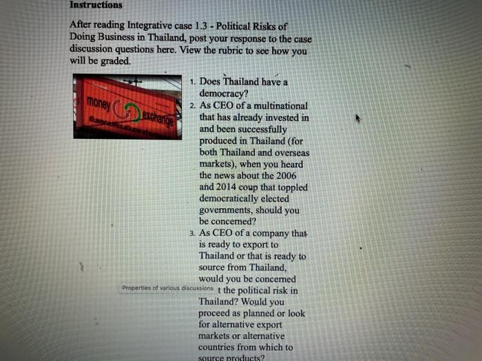 Instructions money exchange i After reading