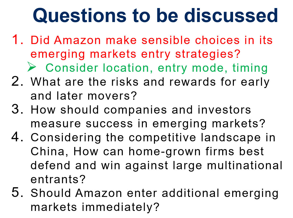 1. Did Amazon make sensible choices in its
