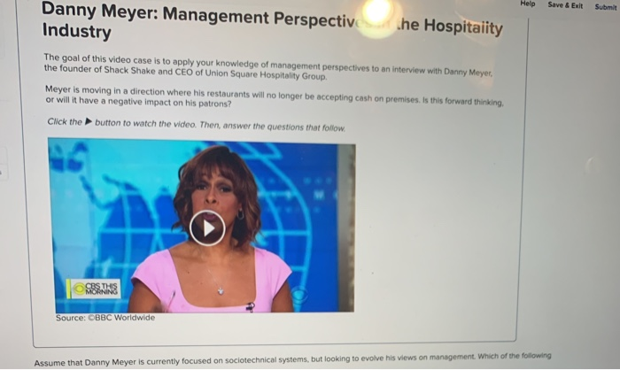 assume that danny meyer is currently focused on