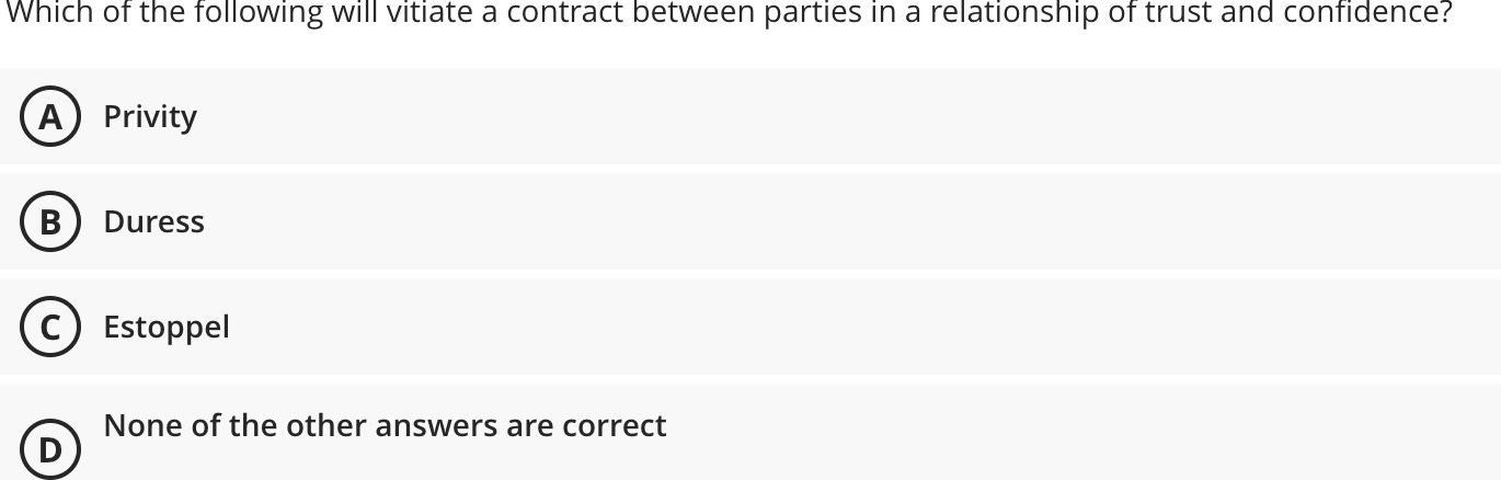 Which of the following will vitiate a contract