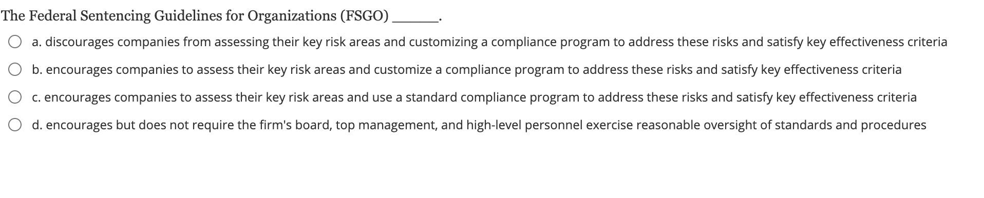 The Federal Sentencing Guidelines for