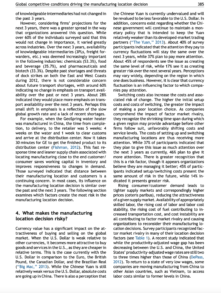 Please summarize below. Global competitive