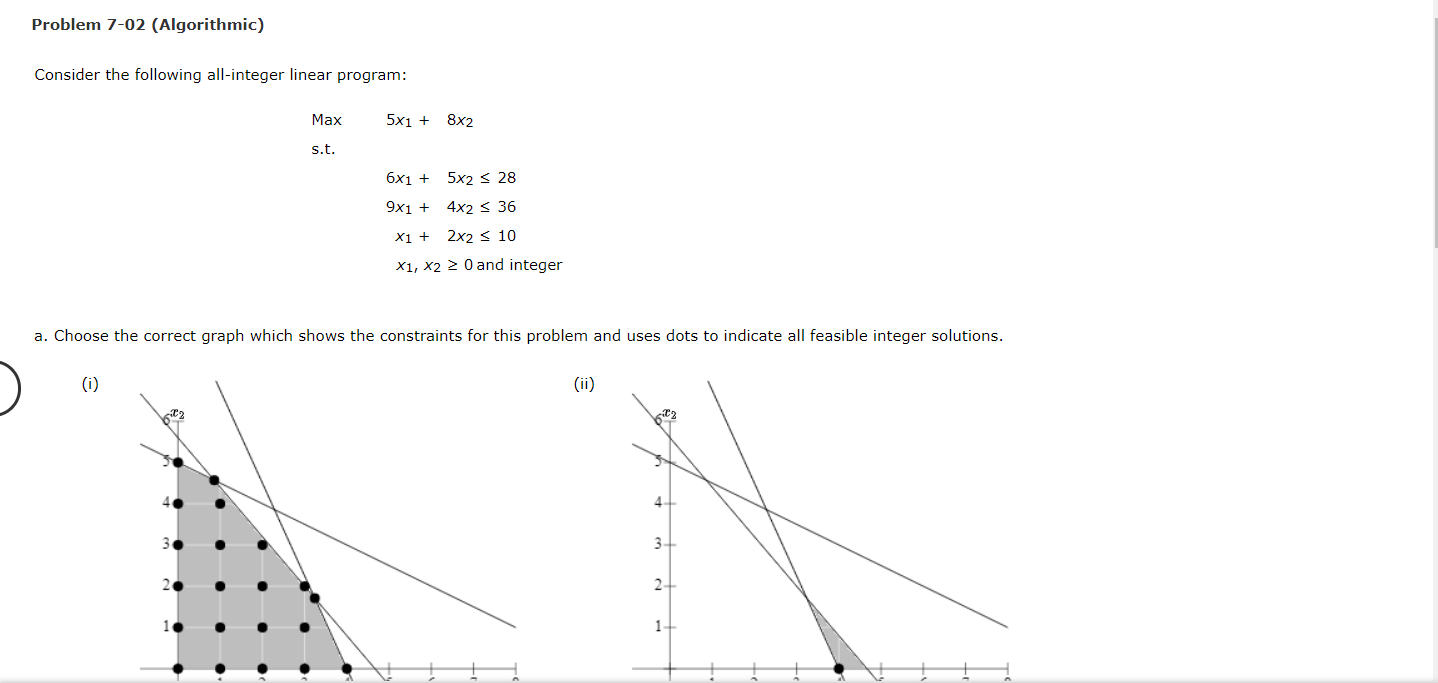 Problem 7-02 (Algorithmic) Consider the following