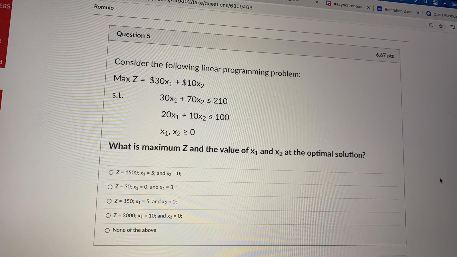 2/take/questions/6309463 x ERS #asynchronous X