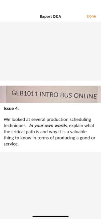 Expert Q&A Done GEB1011 INTRO BUS ONLINE Issue 4.