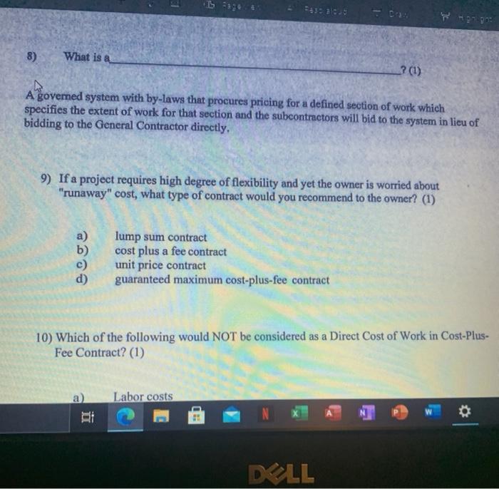 51 8) What is a ? (1) A governed system with