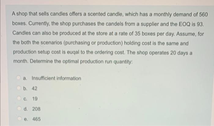 A shop that sells candles offers a scented