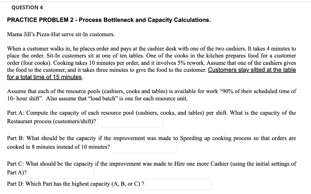 PRACTICE PROBLEM 2 - Process Bottleneck and