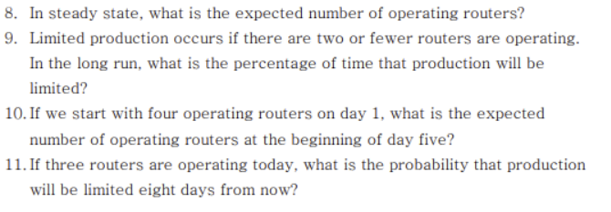 Consider a manufacturing process which utilizes