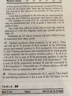 problem #11 only please!! Machen demand of lime