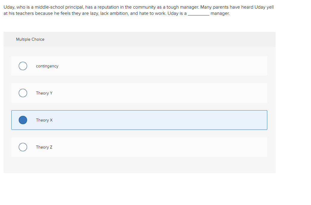 Uday, who is a middle school principal, has a